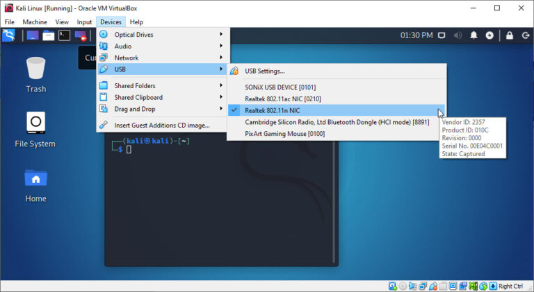 Connecting A Wireless Adapter To A Kali Linux Virtual Machine NoobLinux