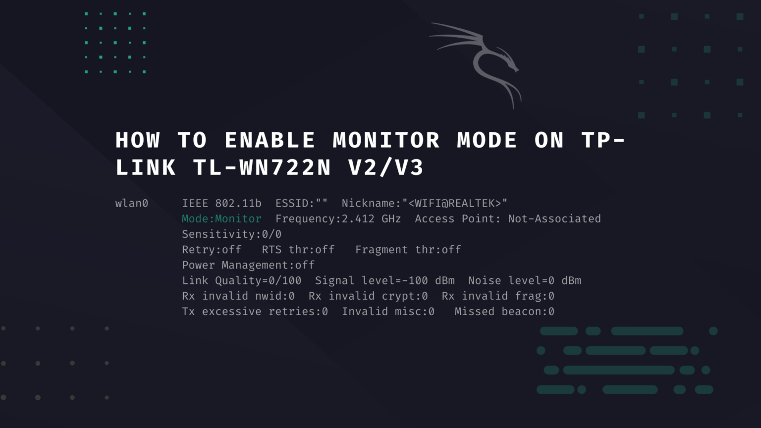 How to Enable Monitor Mode on TPLINK TLWN722N V2/V3 NoobLinux